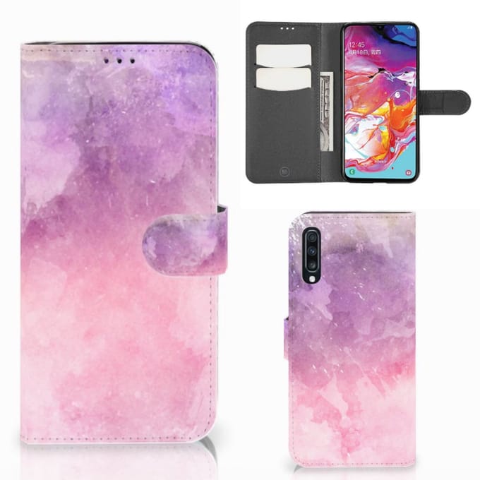 Hoesje Samsung Galaxy A70 Pink Purple Paint