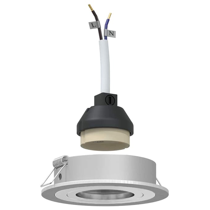 vidaXL Spotje zilver 9 x 9 x 2 cm Aluminium