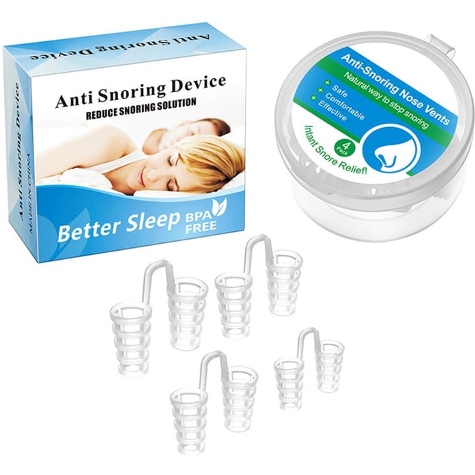 4PCS/Set Anti Snurk Neusklem Siliconen Snurk Oplossing Apparaat Slaaphulp Neusverwijdende Middelen transparant