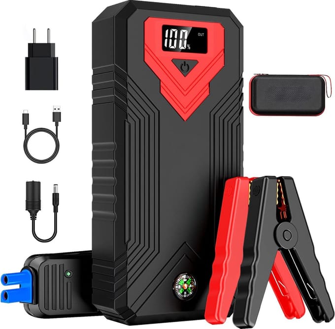 Startkabels Met Accu - Jumpstarter Voor Auto - Starthulp