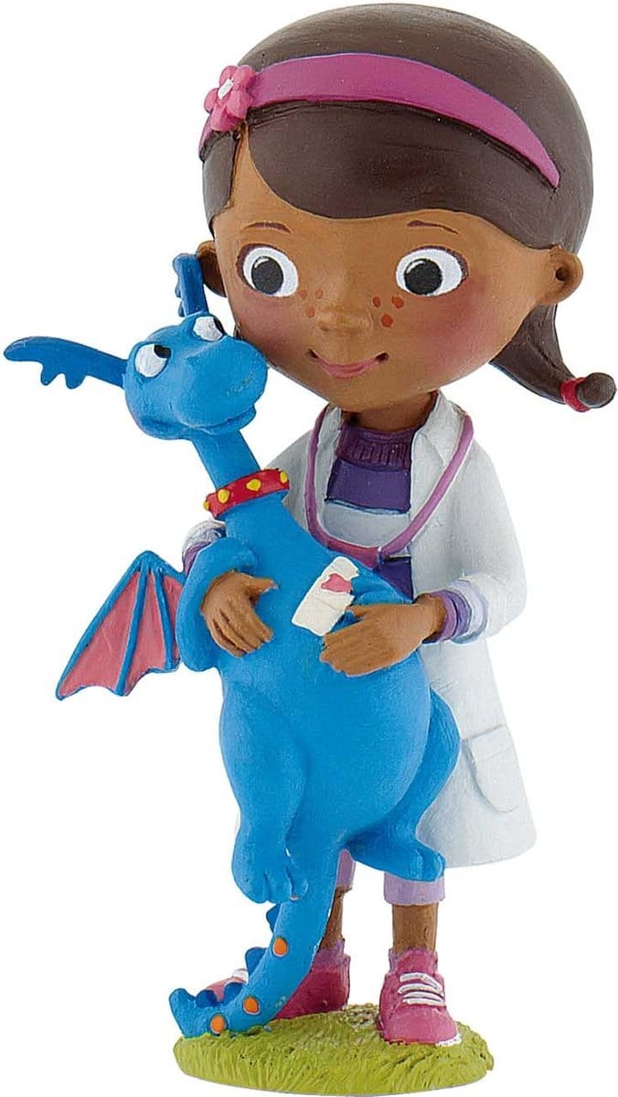 Bullyland - Disney Doc McStuffins met Stuffie speelfiguur - taarttopper - 3,5 x 3 x 8 cm (lxbxh)