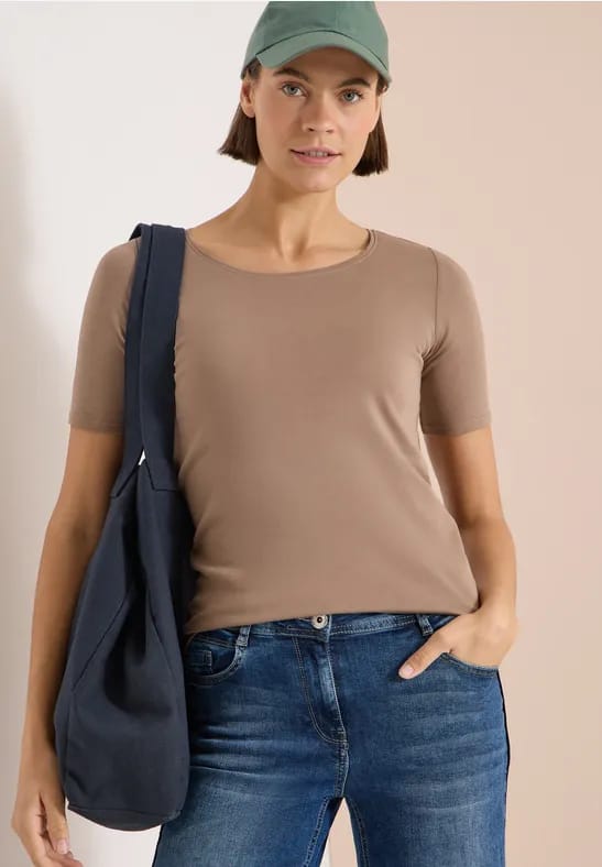 Shirt in effen kleur