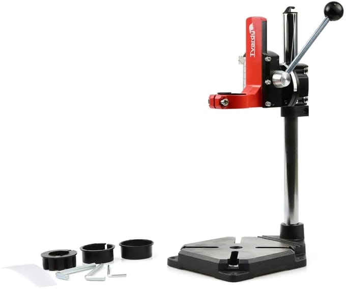 Tvardy Boorkolom - Verstelbare Hoek - Hoge Precisie - 43mm Diameter - Inclusief 3 Adapters