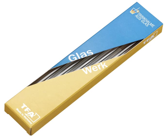 Drinkrietjes van glas, Ø 8mm, lengte 20cm