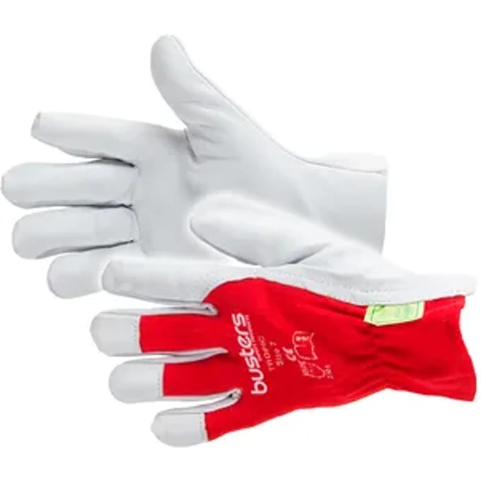 Busters Handschoenen Tropic Leder Rood/wit M7