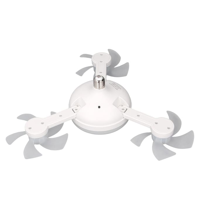 Ventilateur de Plafond avec Minuterie de Lumière 3 Températures de Couleur Variateur Continu E26 E27 Ventilateur Lumineux Silencieux pour white