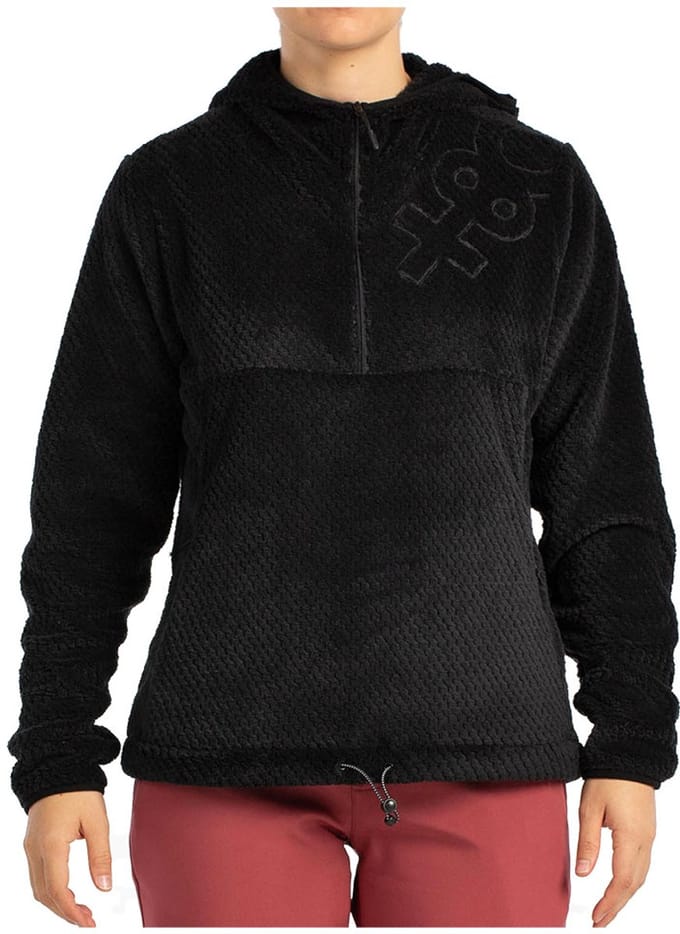 +8000 Einar Fleece Met Kap Zwart M Vrouw
