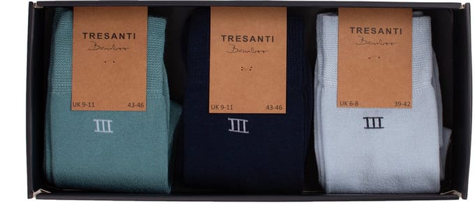 TRESANTI | ZOLA I Giftbox bamboe sokken 3 pcs | turquoise | Size 39/42