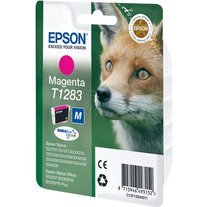 Epson Fox T1283 DURABrite Ultra magenta inkt enkelverpakking