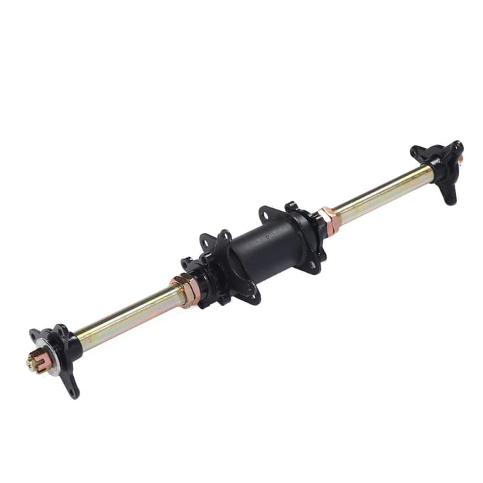 650mm Go-kart Achteras Live Assortiment Kit met Tandwiel Remschijf Montage Zitting Naaf Flens voor Quad Drift Trike black