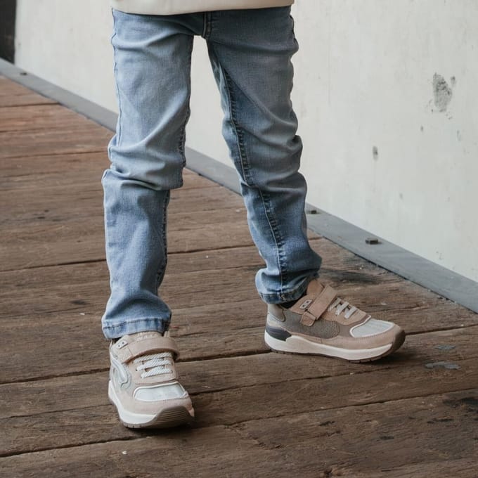 Shoesme Shoesme Trainer Sneakers beige Leer