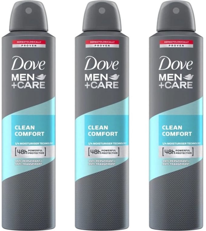Dove Deo Spray XL - Clean Comfort - 3 x 250 ml
