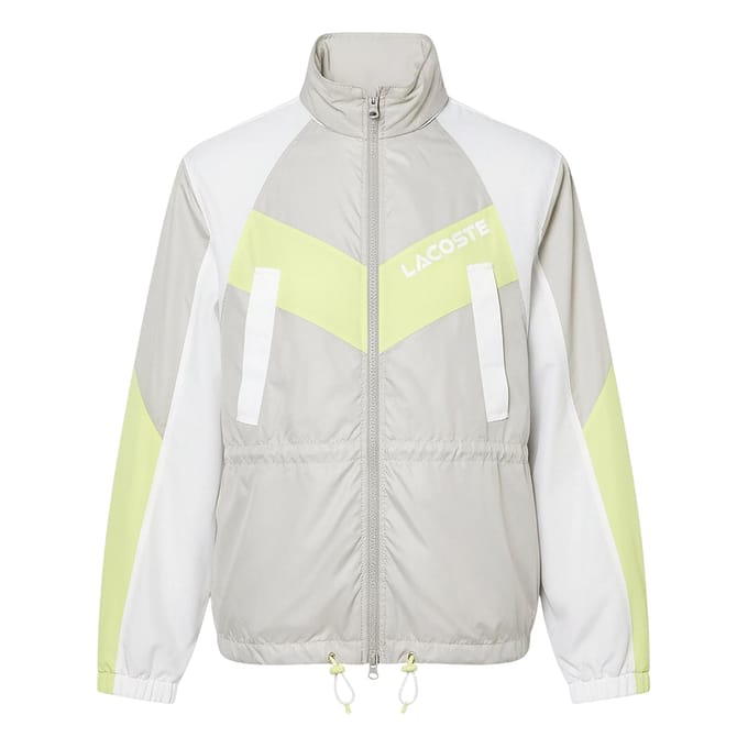 Lacoste Dames Kleurblok Oversized Hooded Jacket (Grijs)