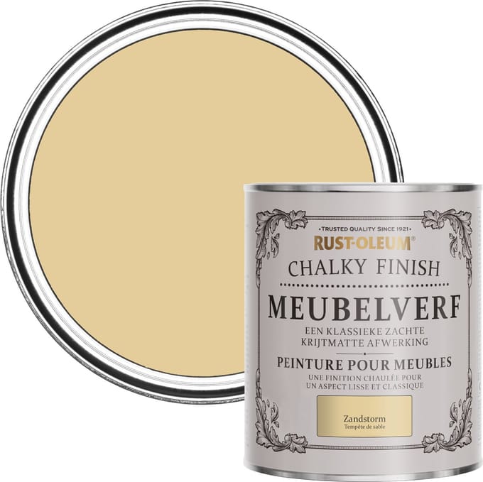 Rust-Oleum Geel Chalky Finish Meubelverf - Zandstorm 750ml