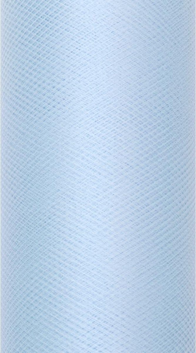 PartyDeco - Tule op rol Sky Blue (0,15 x 9 mtr)