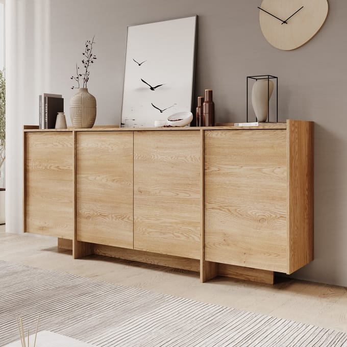 Meubella - Dressoir Jaxon - Eiken - 200 cm