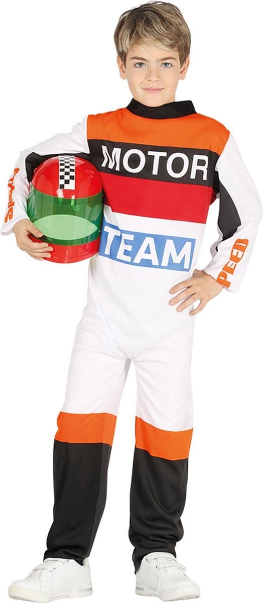 Fiestas Guirca Verkleedpak Coureur Junior Wit Maat 110/116