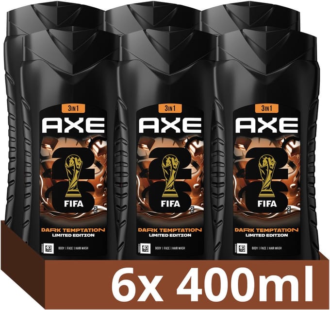 AXE 3-in-1 Douchegel - Dark Temptation XL - 6 x 400 ml