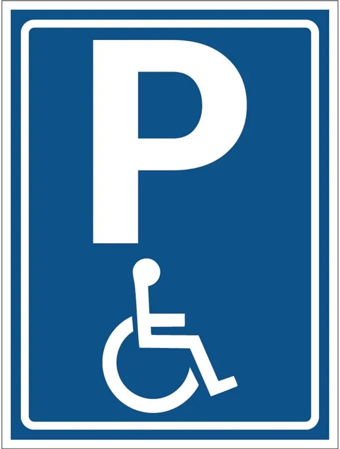 Invalidenparkeerplaats bord - E6 | gecoat dibond materiaal | 60 x 45 cm