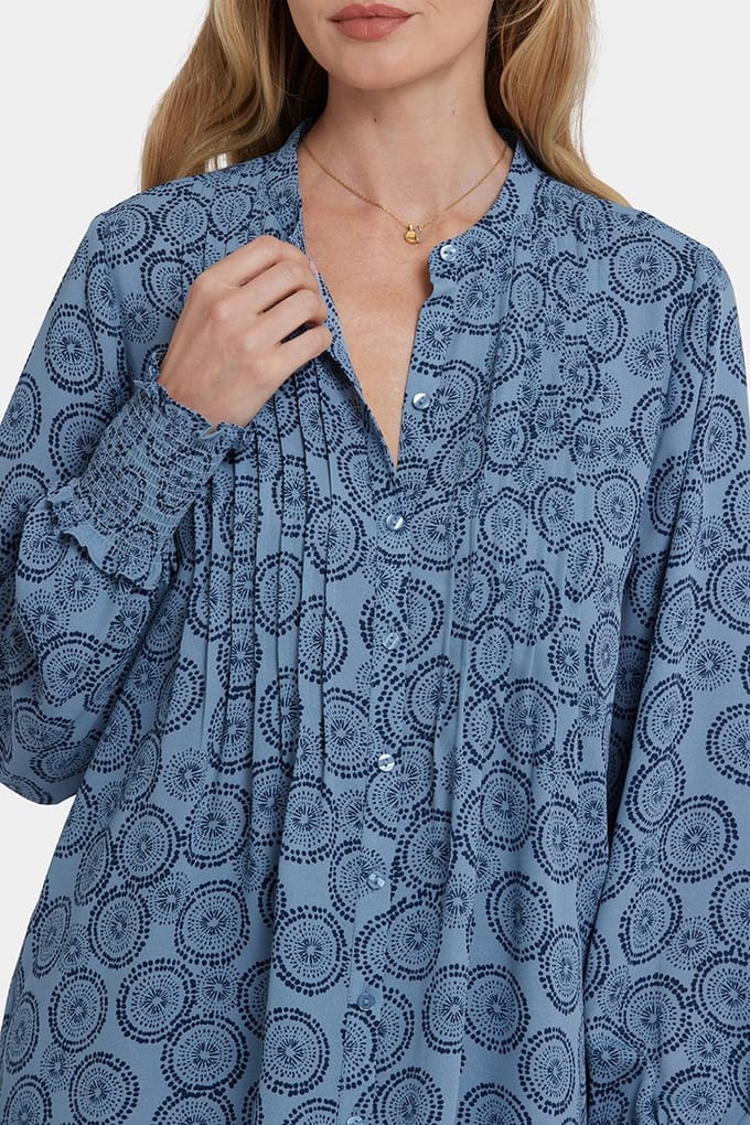 Gepailleerde Boerenblouse | Regen Tuin