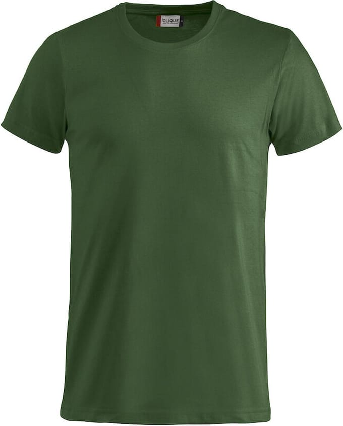 Basic-T bodyfit T-shirt 145 gr/m2 flessengroen xs