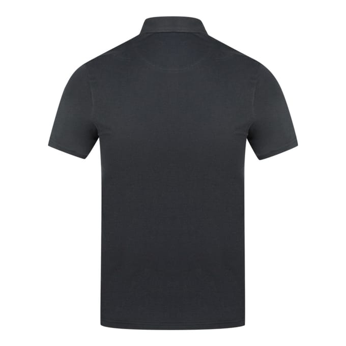 Aquascutum Aldis Crest borstlogo zwart poloshirt