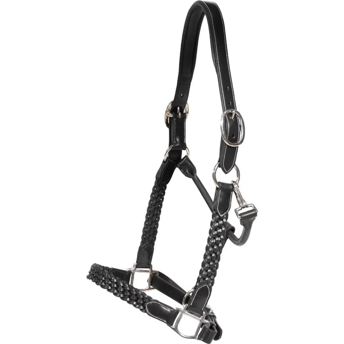 Gevlochten leren halster voor paard Dy'on