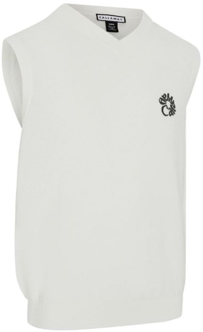 Callaway Mixed Texture Vest Off White