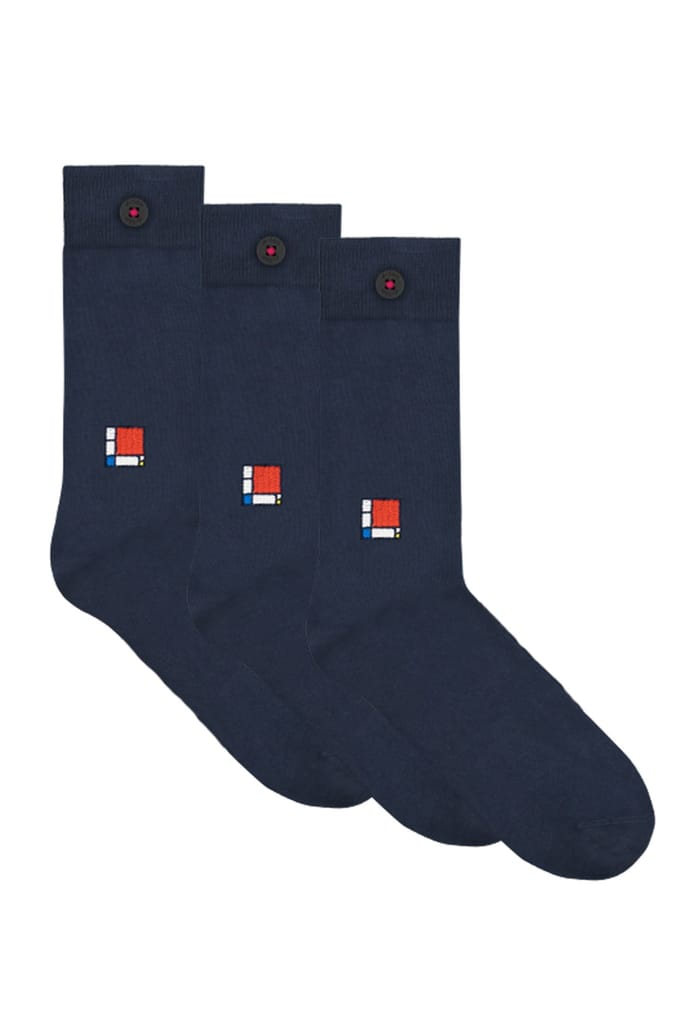 A-DAM 3-pack Casual Socks Moos Navy Blazer Größe: 36-40 | Socken Outlet | Unisex | Blau