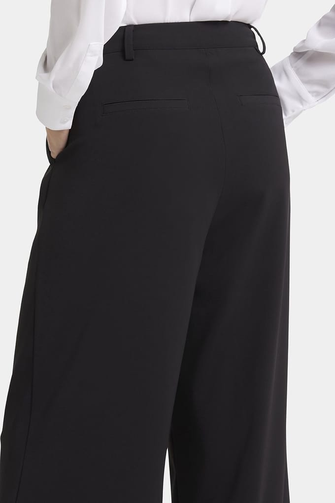 Brede Pantalon Zwart | Zwart