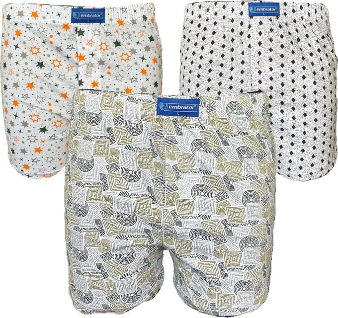 Embrator 3-pack mannen Boxershort Loose Fit katoen 2XL
