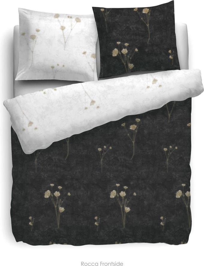HNL Velvet Touch Rocca Dekbedovertrek - 135x200 + 80x80 cm - Wit/Zwart