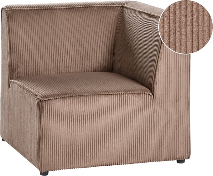 LEMVIG - Hoekmodule - Zandbeige - Rechts - Corduroy