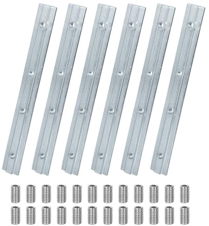 Connectoren voor 40 x 40 serie aluminium profielen - 6 stuks met 24 M6 schroeven