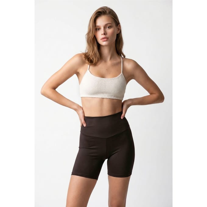 Hoge Taille Skinny Fietsshorts