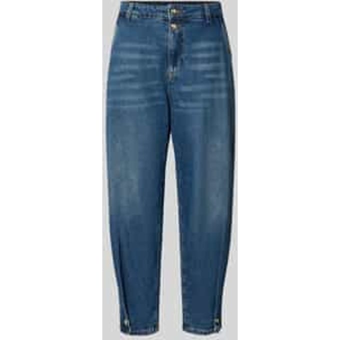 Regular fit jeans van katoenmix met siersteentjes