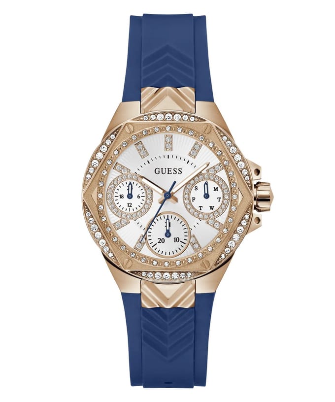 Guess Envy GW0774L3 Horloge - Siliconen - Blauw - Ø 38 mm
