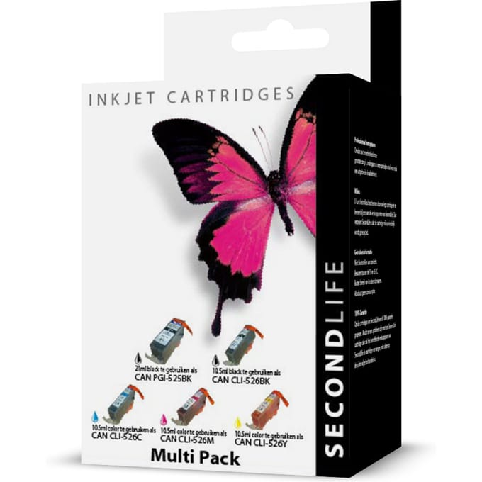 SecondLife - Multipack Canon 525 Black & 526 Serie