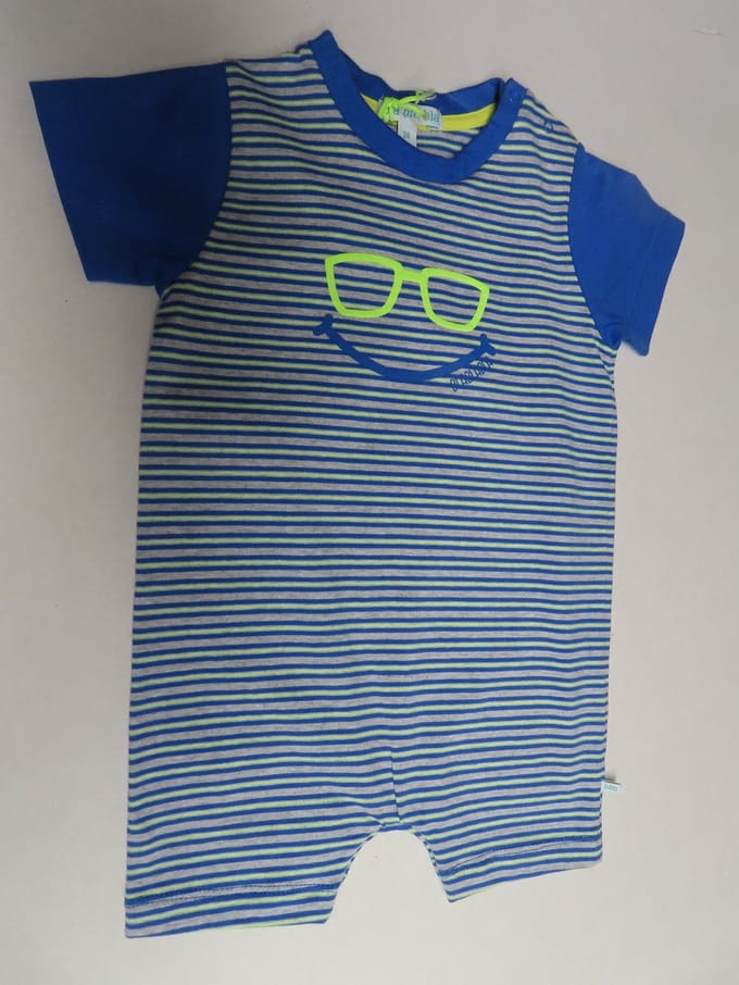 Combi Kort - Jongens - Streepje - Blauw - Zonnebril - 9 maand 74