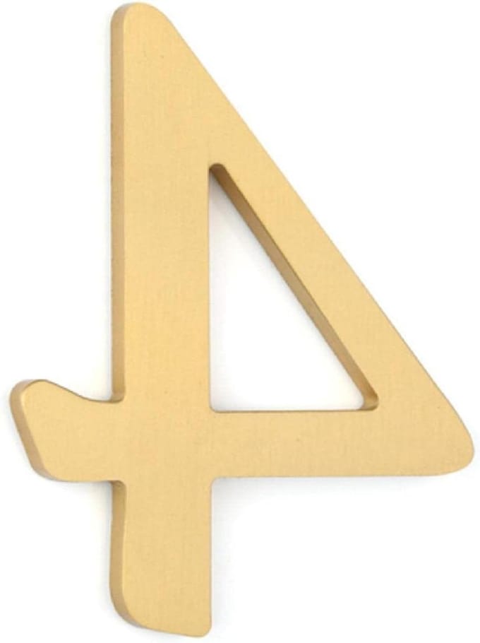 Huisnummer Plaat - Adres Teken - Deur Decoratie - Massief Koper - Dikte 5mm - Koper