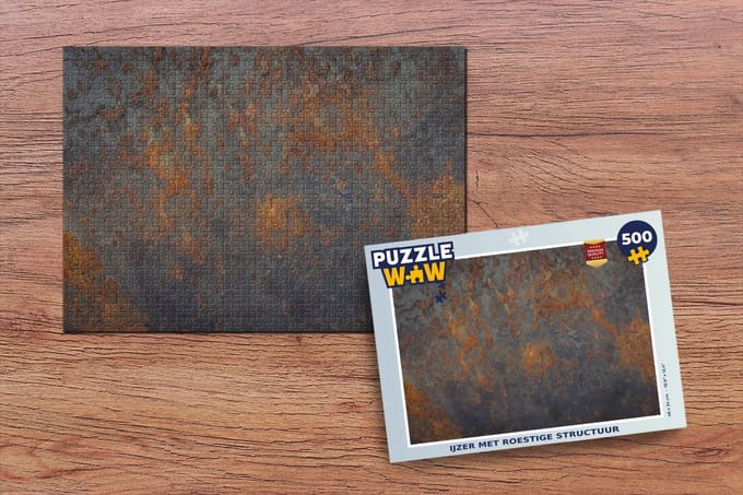 Puzzel IJzer met roestige structuur - Legpuzzel - Puzzel 500 stukjes