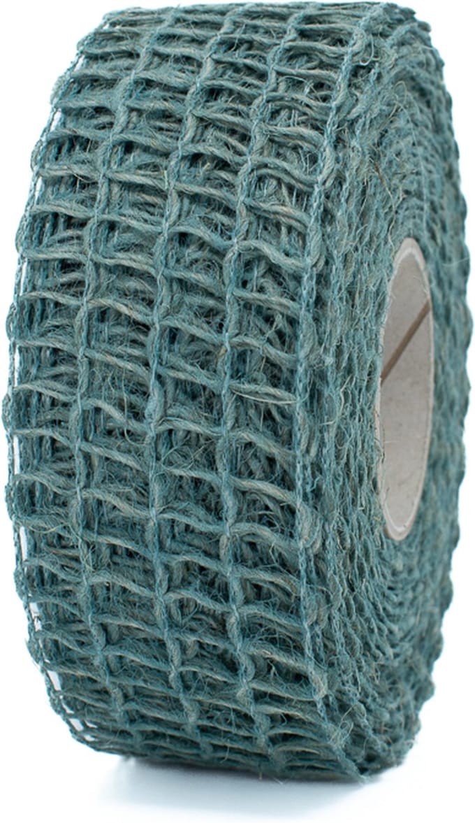 Jute lint - 40 mm x 20 meter - blauw