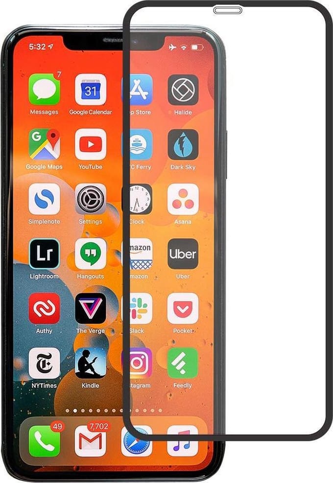 Screenprotector Glas - Full Tempered Glass Screen Protector - 1x Geschikt voor: Apple iPhone 11 Pro Max