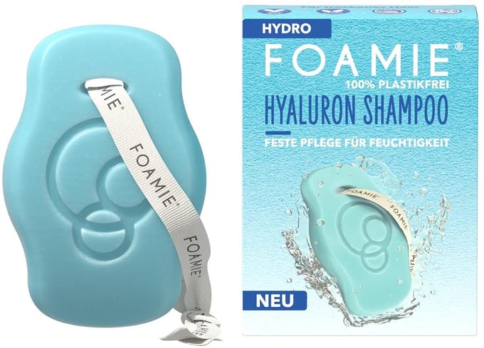 Foamie Hydro Solid Shampoo – Met Hyaluron & Aloë Vera – Hydratatie voor Droog Haar – Vegan & Plasticvrij – 80 g