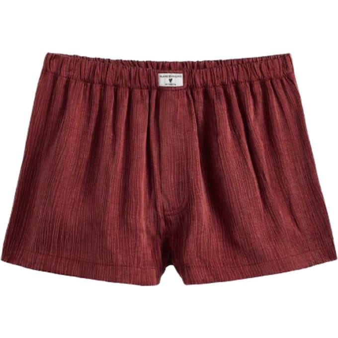 Mikuta The Red Crinkle Boxer Shorts Red Größe: M | Unterhosen Outlet | Damen | Rot