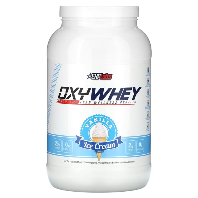 EHPlabs, OxyWhey, Wellness Protein, Vanille-ijs, 1,98 lb (896 g)