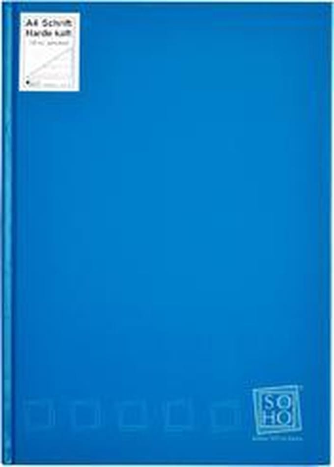 Schrift A4 harde kaft - gelinieerd - blauw