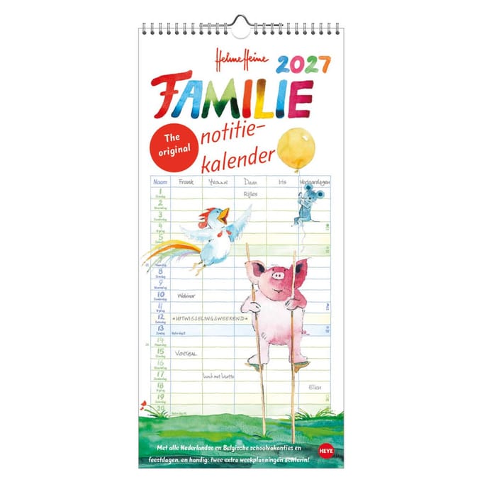 Familienotitiekalender 2027 Original Helme Heine