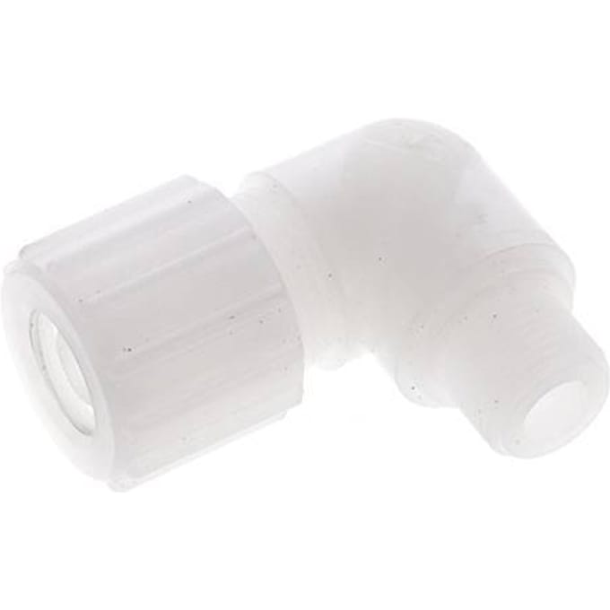 15x9mm & G3/8'' PVDF L-Vorm Knelfitting Buitendraad 10bar Kunststof en Polyamide