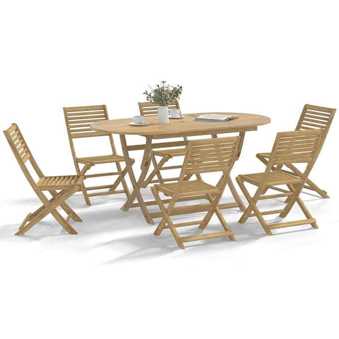 vidaXL - Klapstoelen - 6 - stuks - 48,5x61,5x87 - cm - Massief - acaciahout